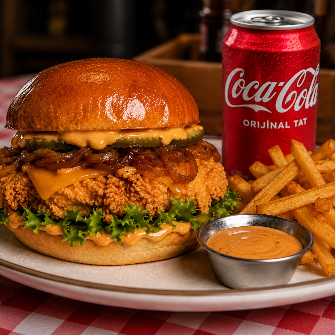 House Chicken Burger Menü
