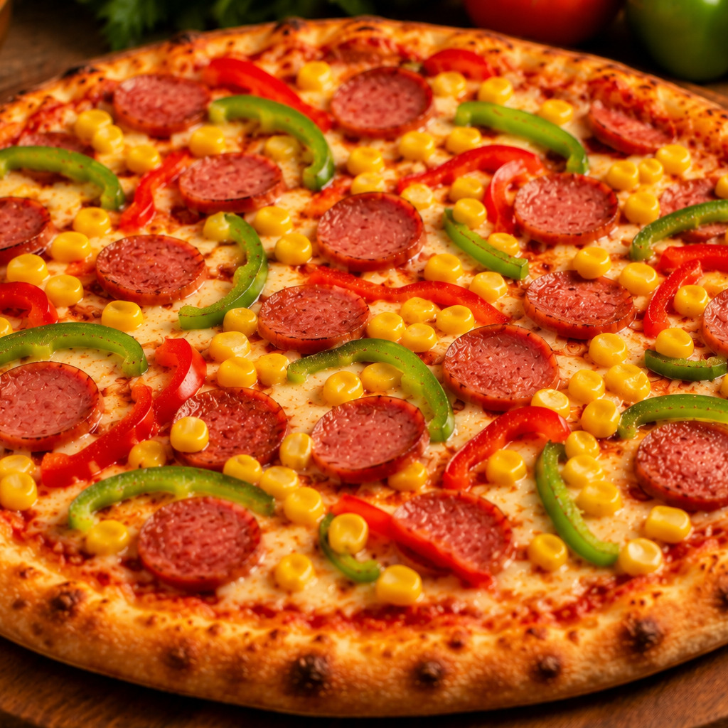 Sosisli Pizza (Büyük Boy)