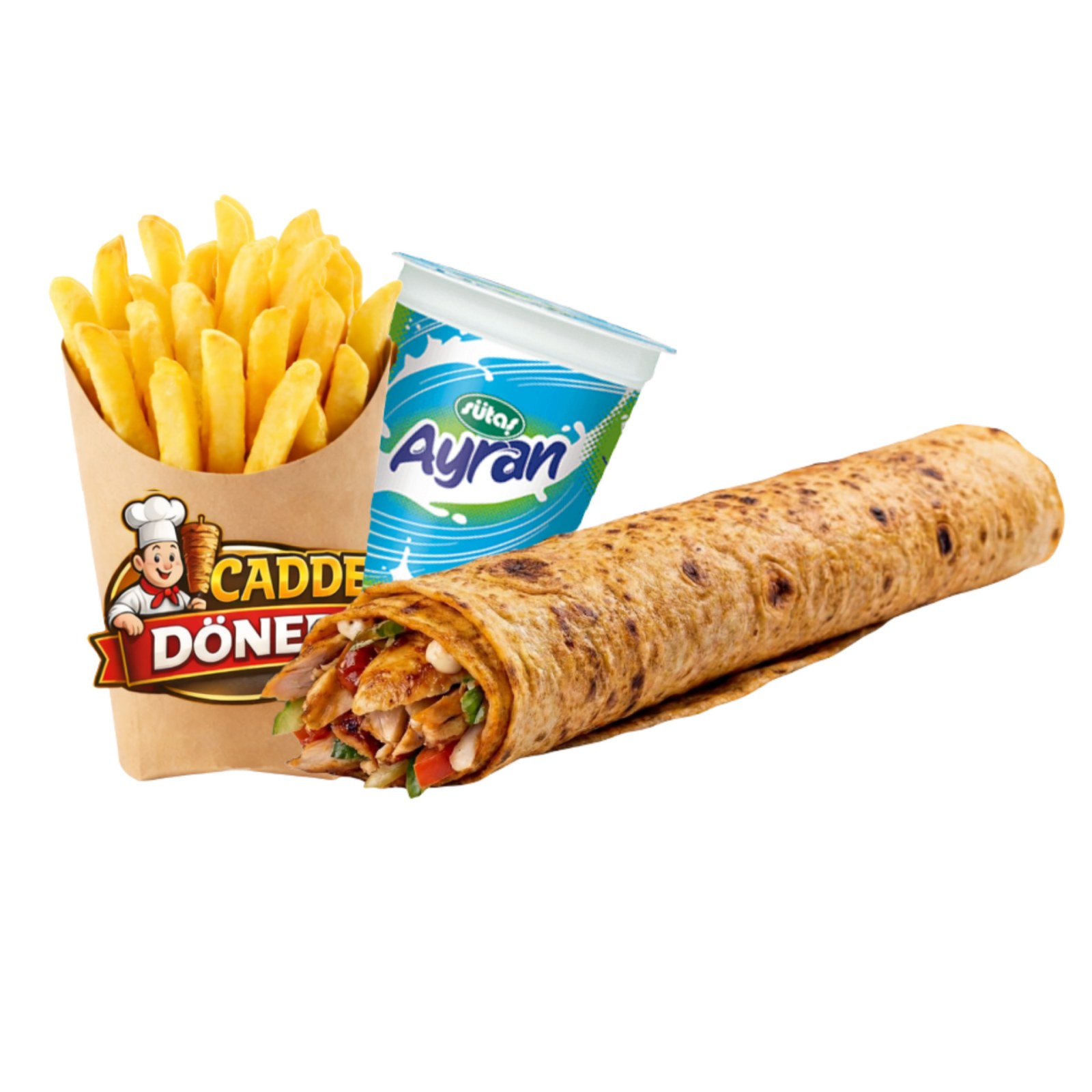 Standart Tavuk Döner Menü Xlarge