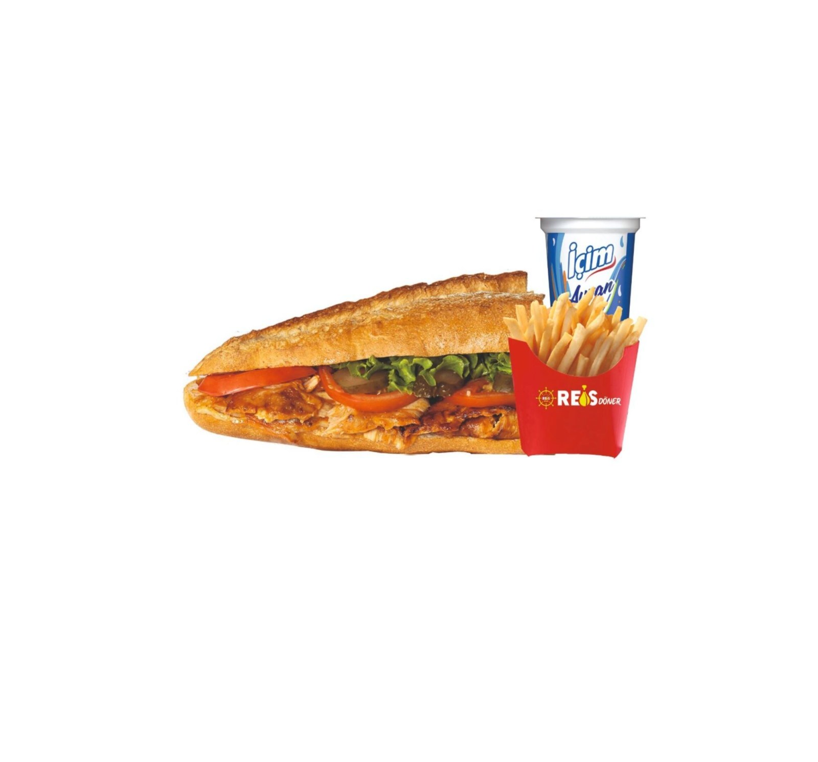 Yarım Ekmek Arası Tavuk Döner Menü
