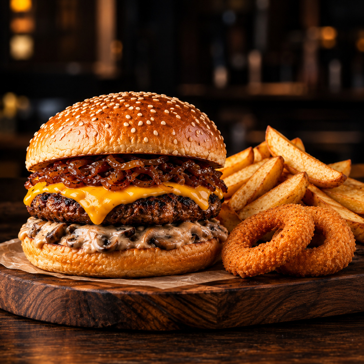 Musroom Burger Menü