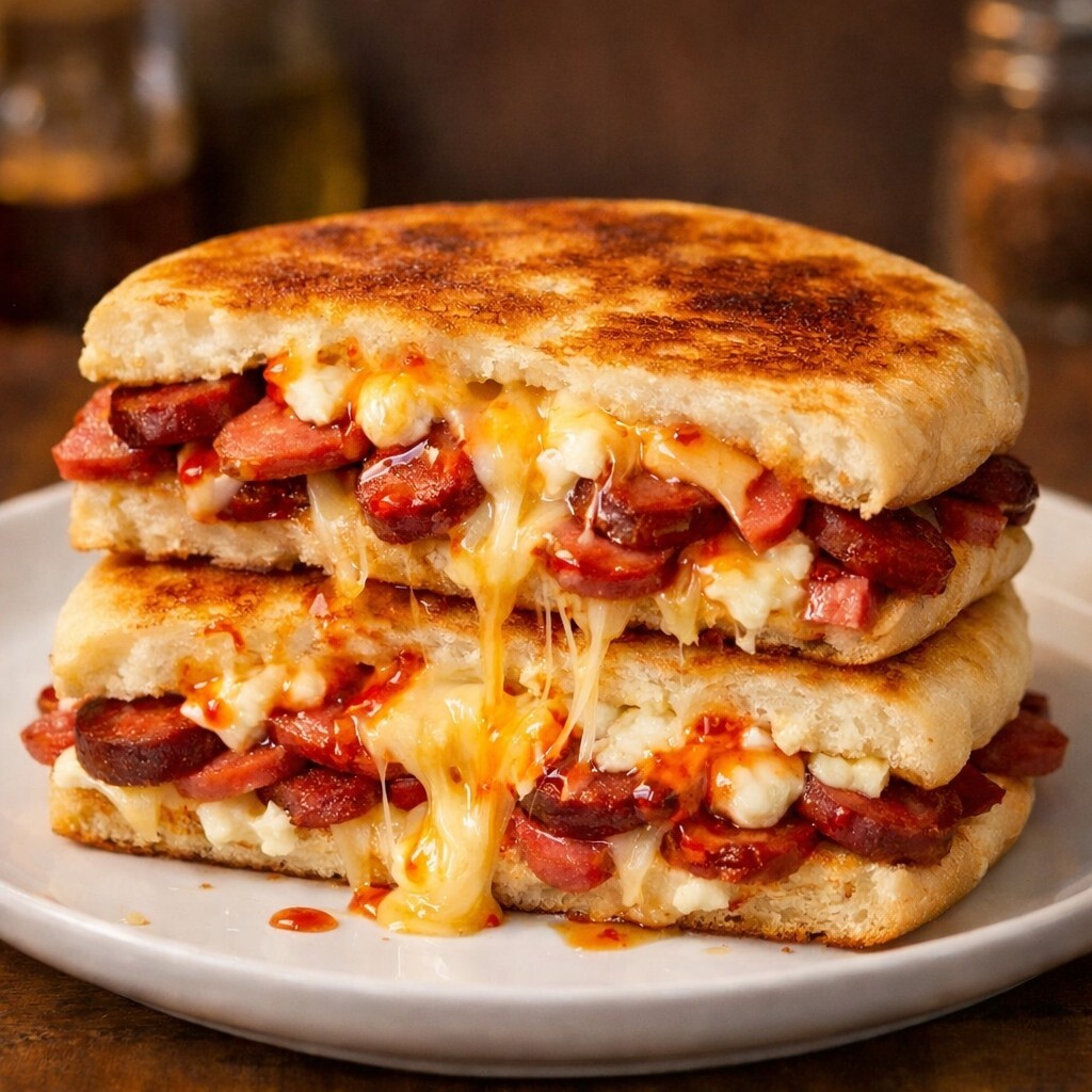 Sweet Chilli Soslu Karışık Bazlama Tost Menü