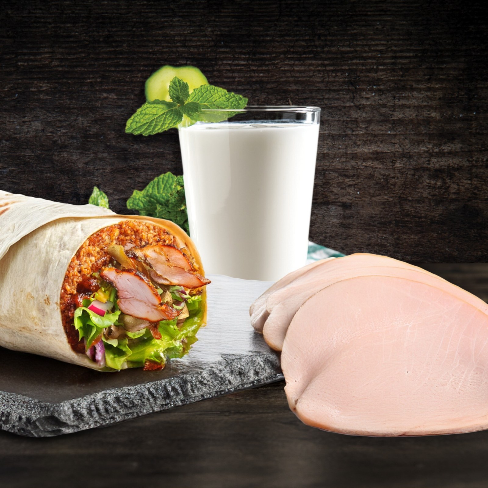 Hindi Fümeli Çiğ Köfte Dürüm Menü (100 gr.)