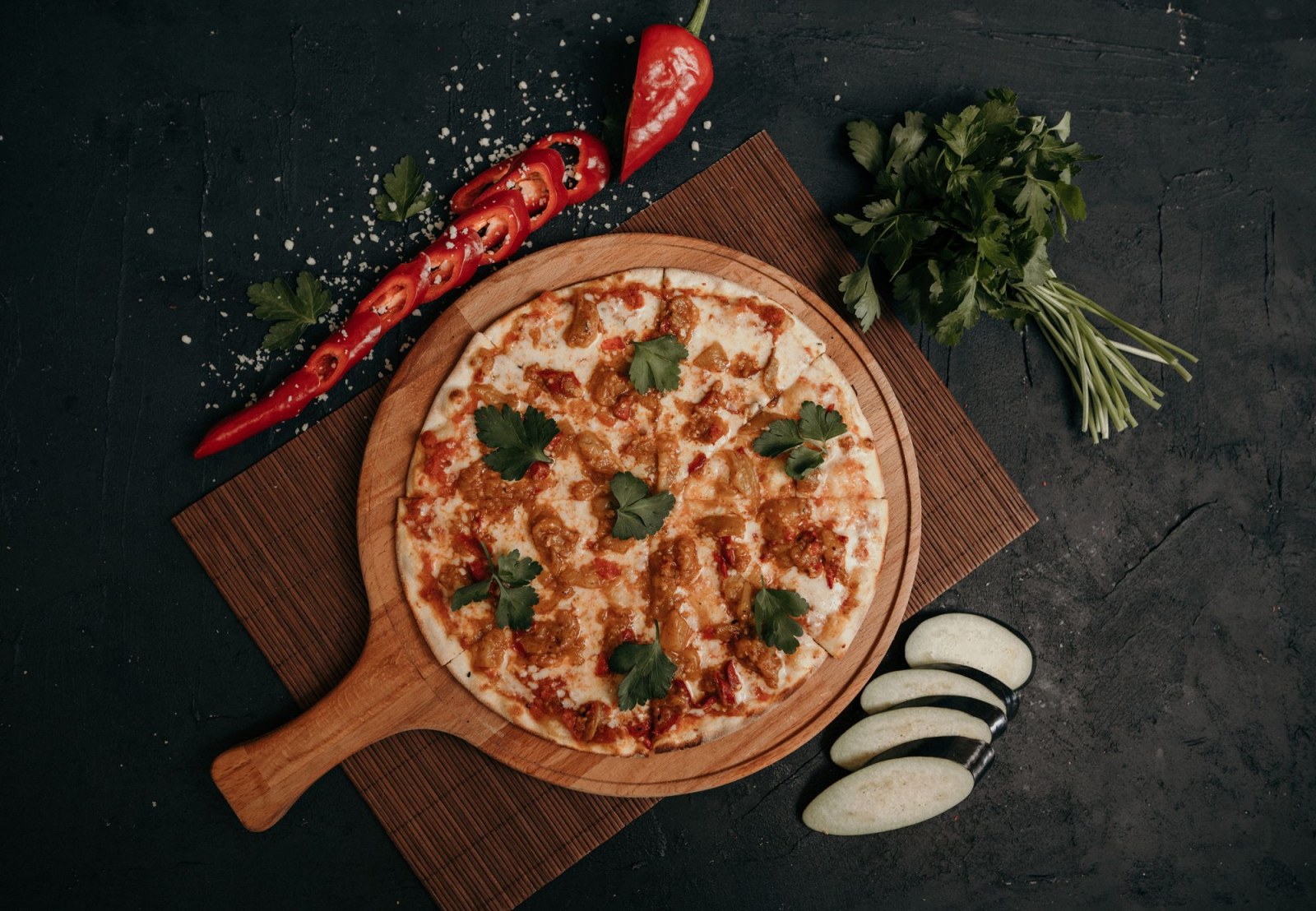 Patlıcanlı Pizza (Standart Boy)