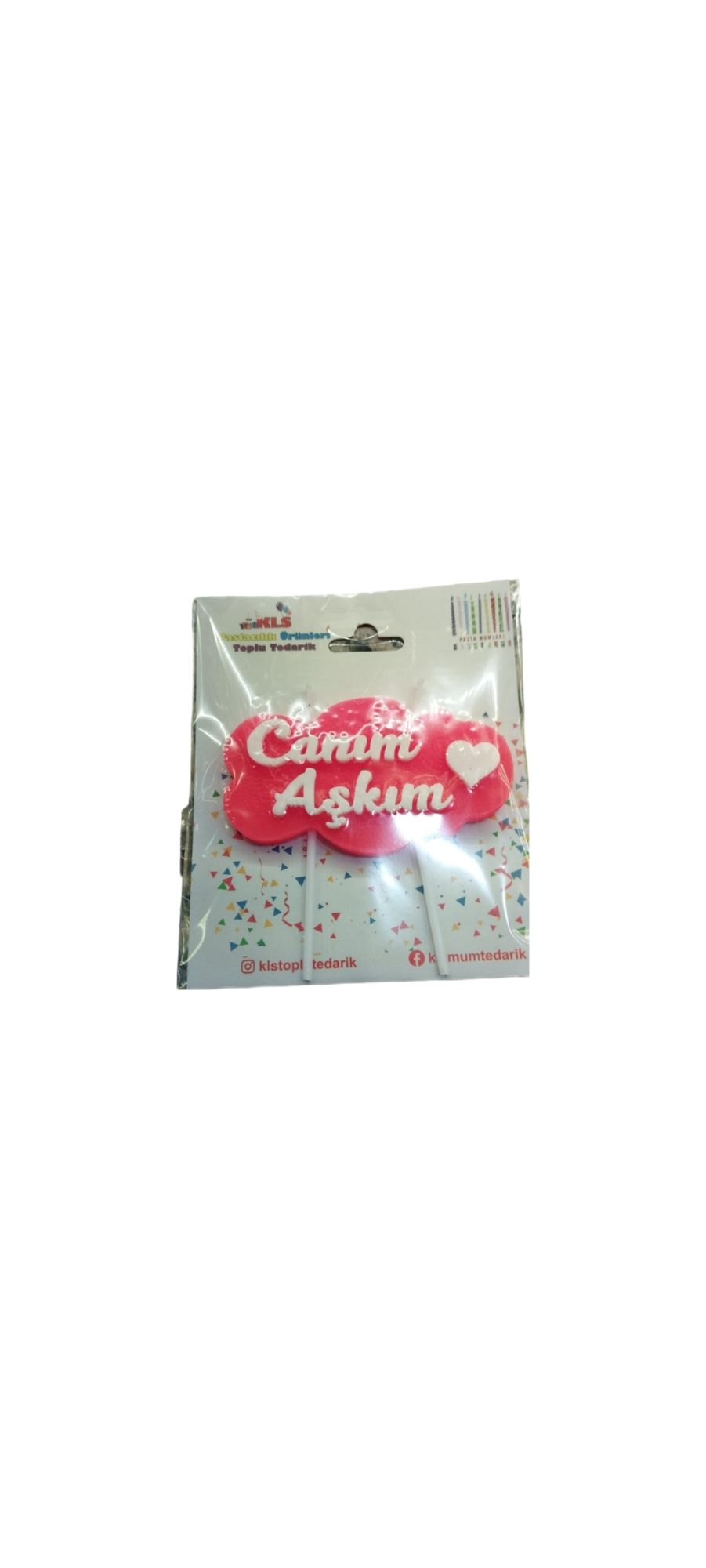 Canım Aşkım Yazılı Mum
