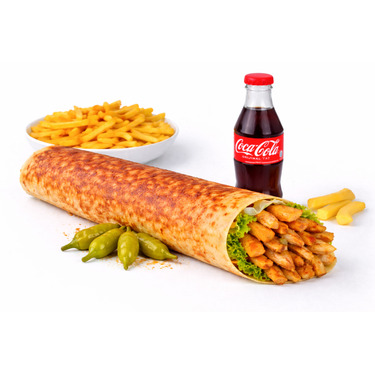 Hatay Usulü Soslu Zurna Tavuk Döner Dürüm (40 cm.) Menü