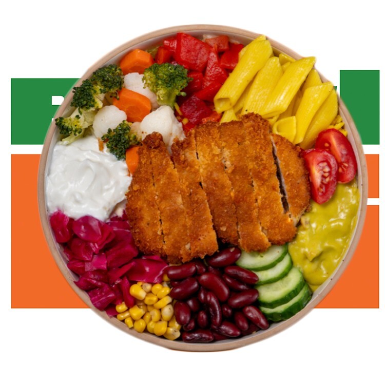 Schnitzel Makarnalı Bowl