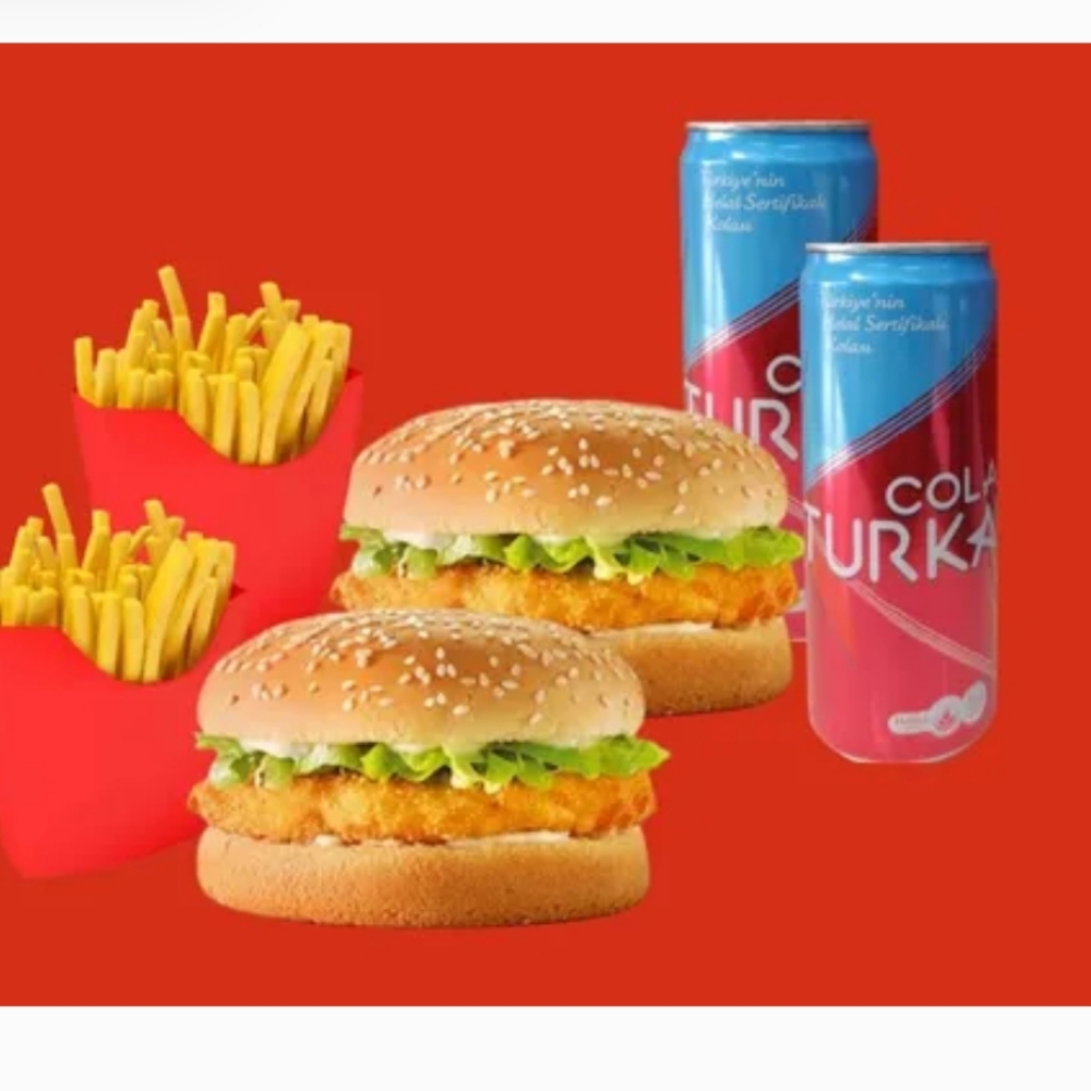 İkili Tavuk Burger Menü