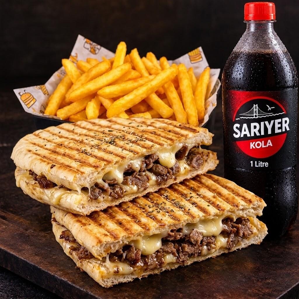 2'li Kavurmalı Kaşarlı Tost Menü