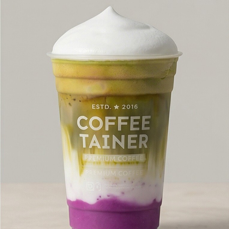 Ice Ube Matcha Latte