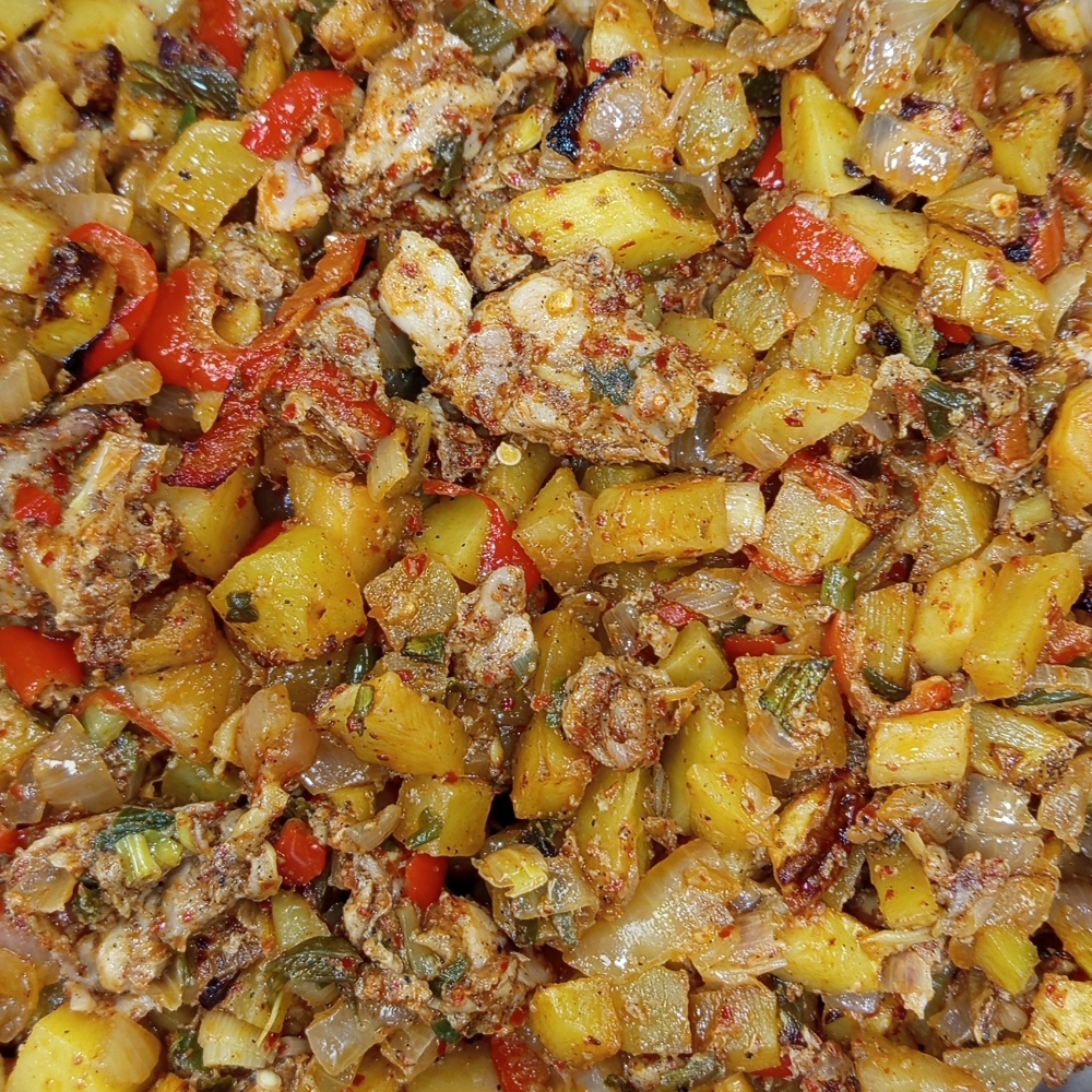 Tavuklu Patates Tava (Acılı)
