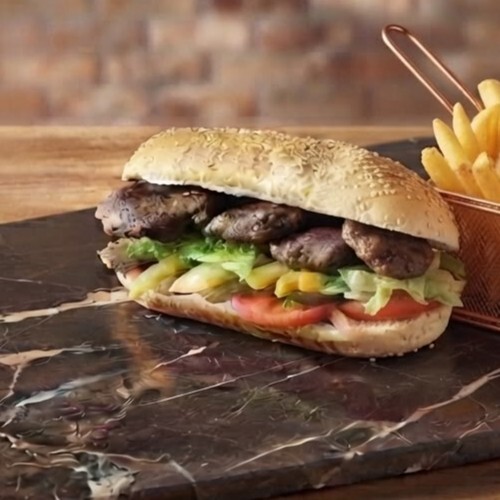 Köfte Kaşarlı Sandviç