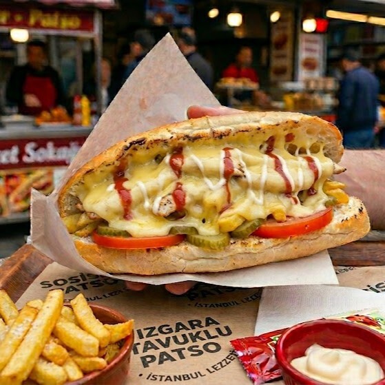 Izgara Tavuklu Kaşarlı Patso