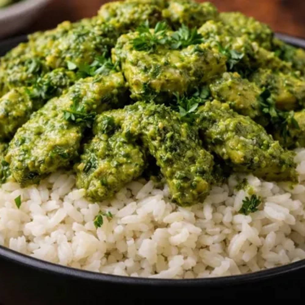 Pesto Soslu Tavuk Pilav
