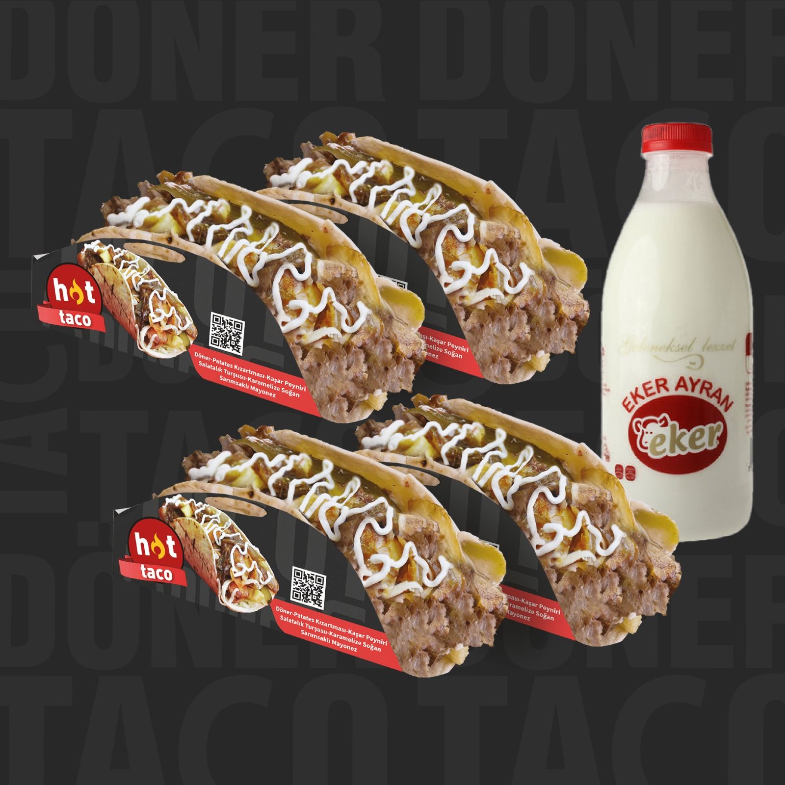 4 lü Et Taco Menü