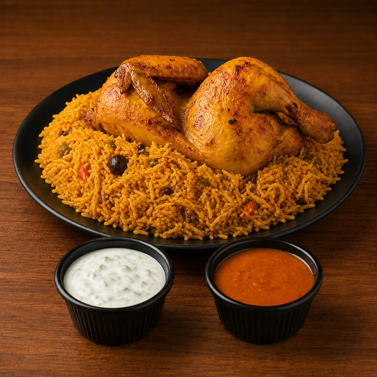 Tavuklu Kabsa Pilavı (Yarım Tavuk)