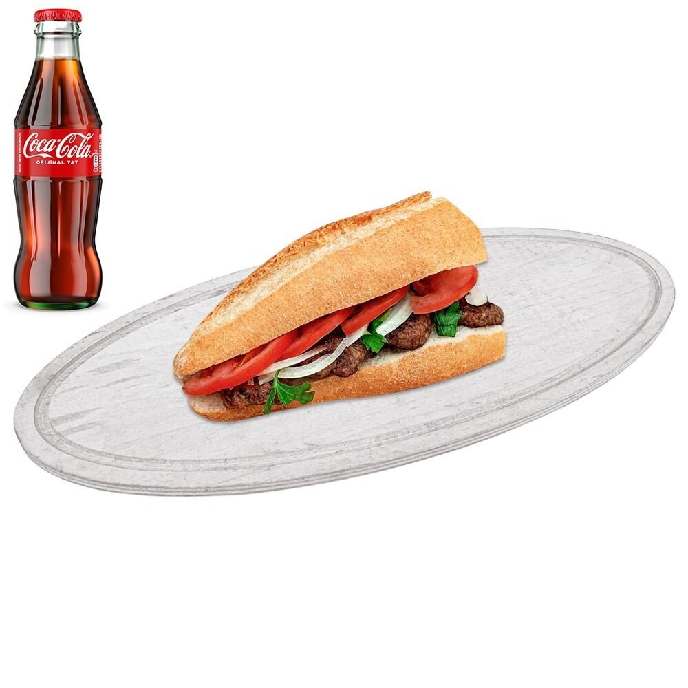 Yarım Ekmek Arası Köfte Şişe Kola Menü