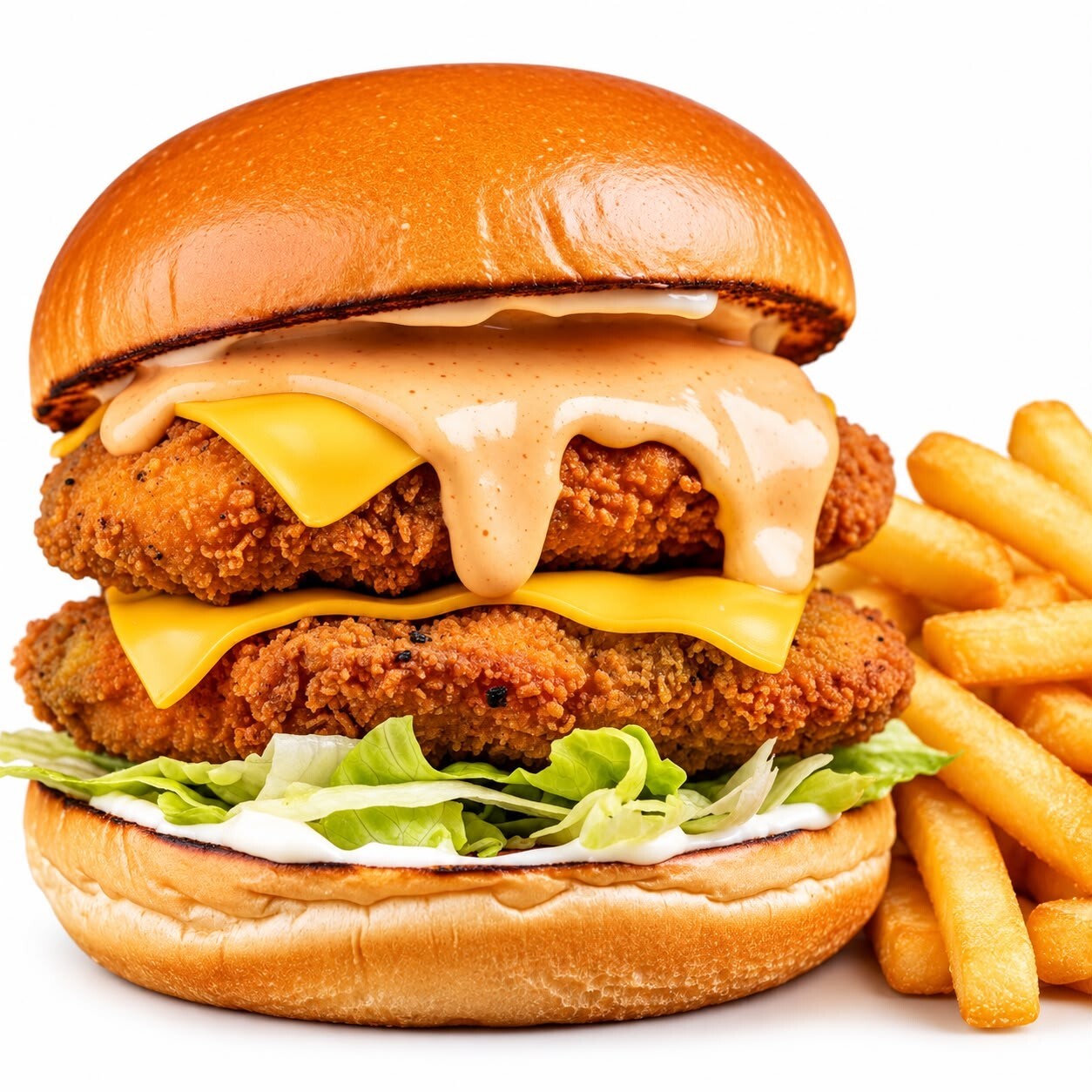 Double Crispy Burger Menü