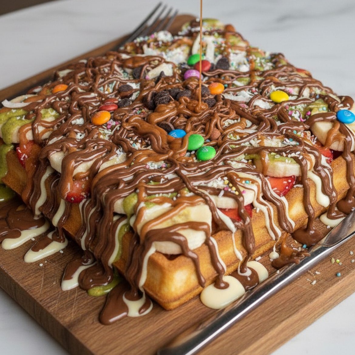 renkli waffle