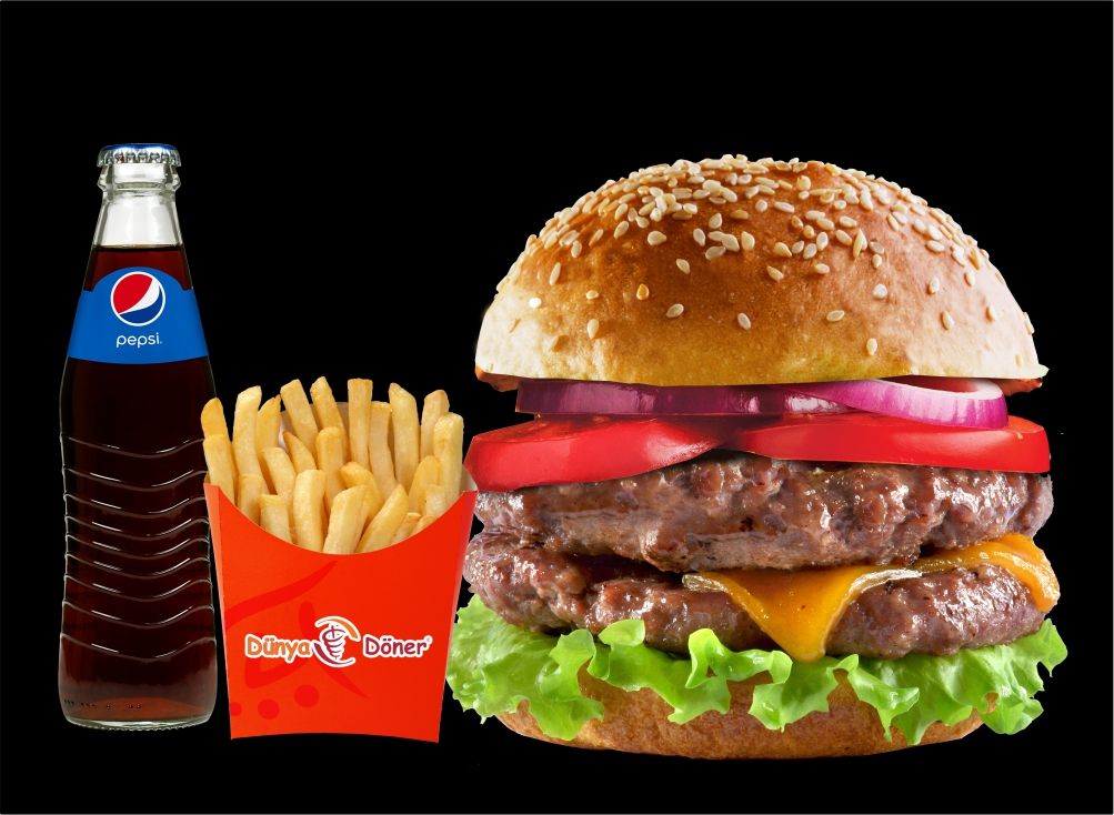 2 Adet Dana Burger (90 g) + 2 Adet Kola + 1 Cips