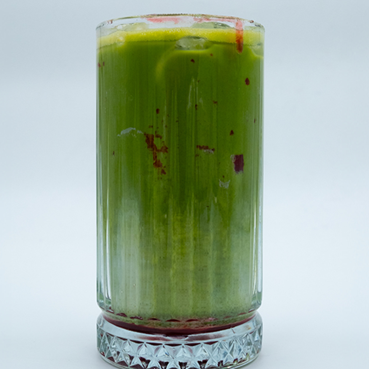 Ice Blueberry Matcha Latte
