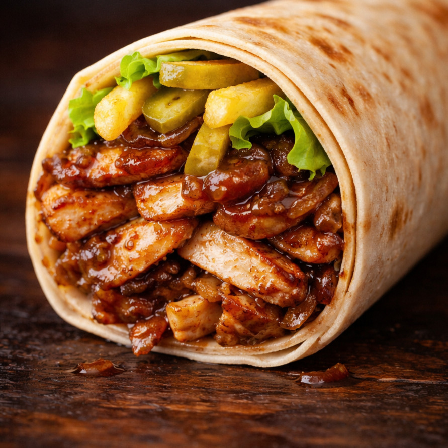 Karamelize Soğan Soslu Zurna Tavuk Döner Dürüm