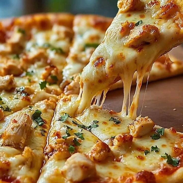 Tavuklu pizza büyük boy