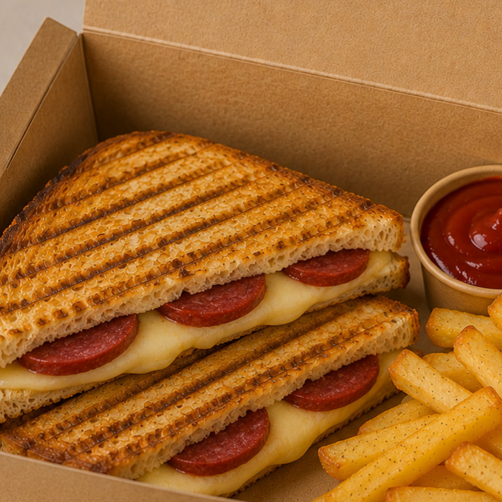 Sucuklu Kaşarlı Tost & Patates