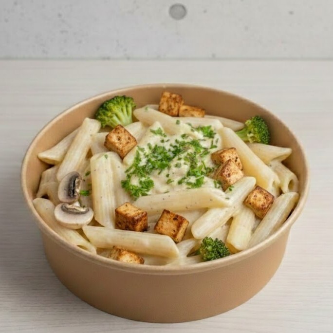 Kremalı Sebzeli Tavuklu Mantarlı Penne