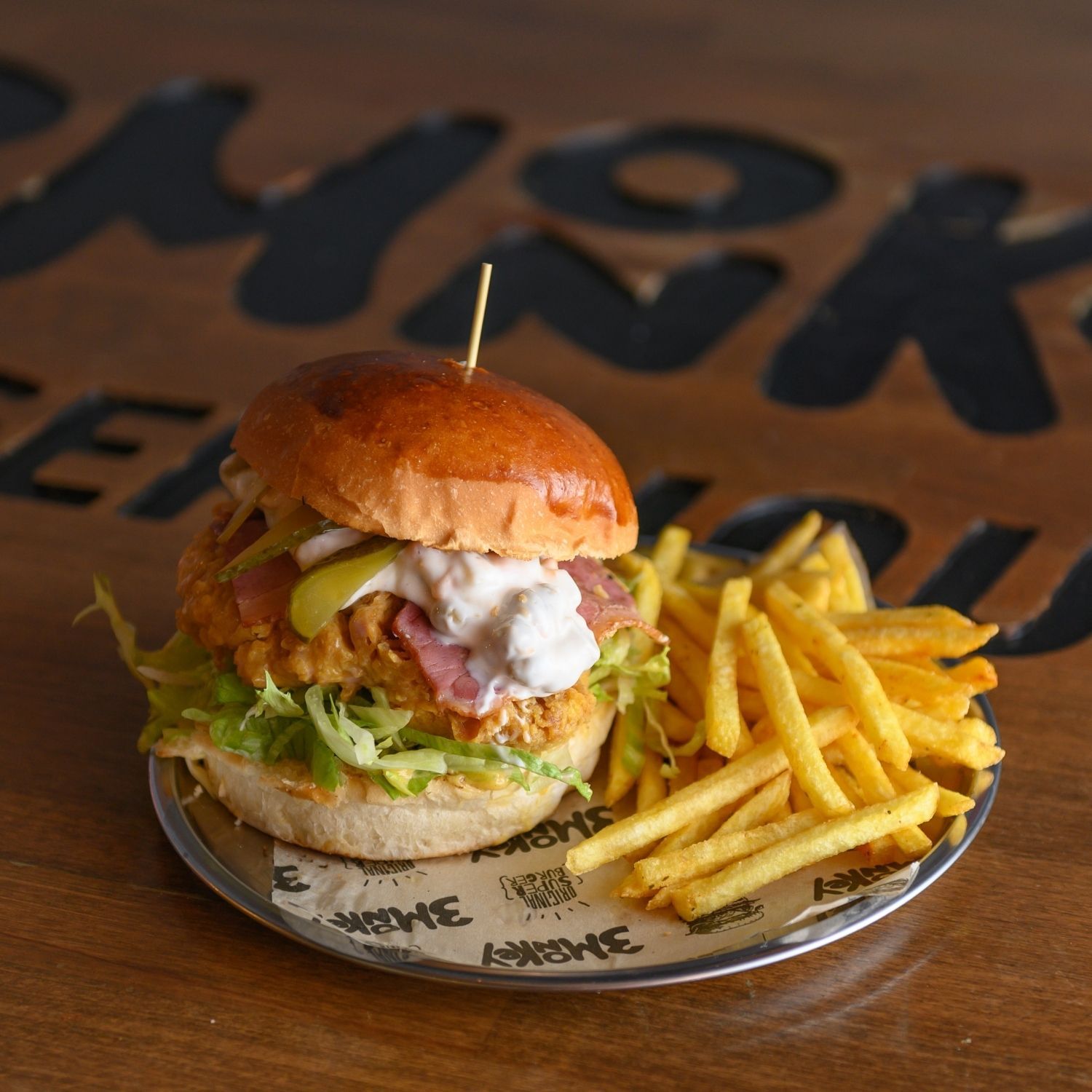 Monkey Fried Chicken Burger