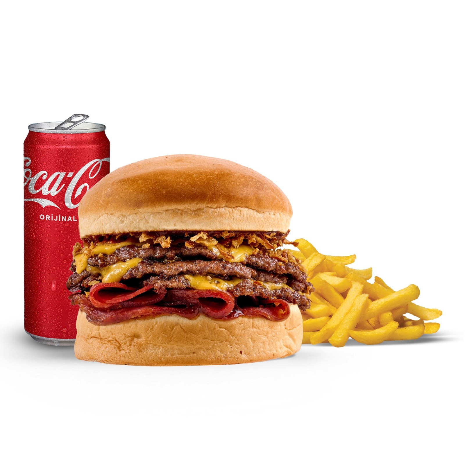 Smash Triple Smoky BBQ Burger Menü