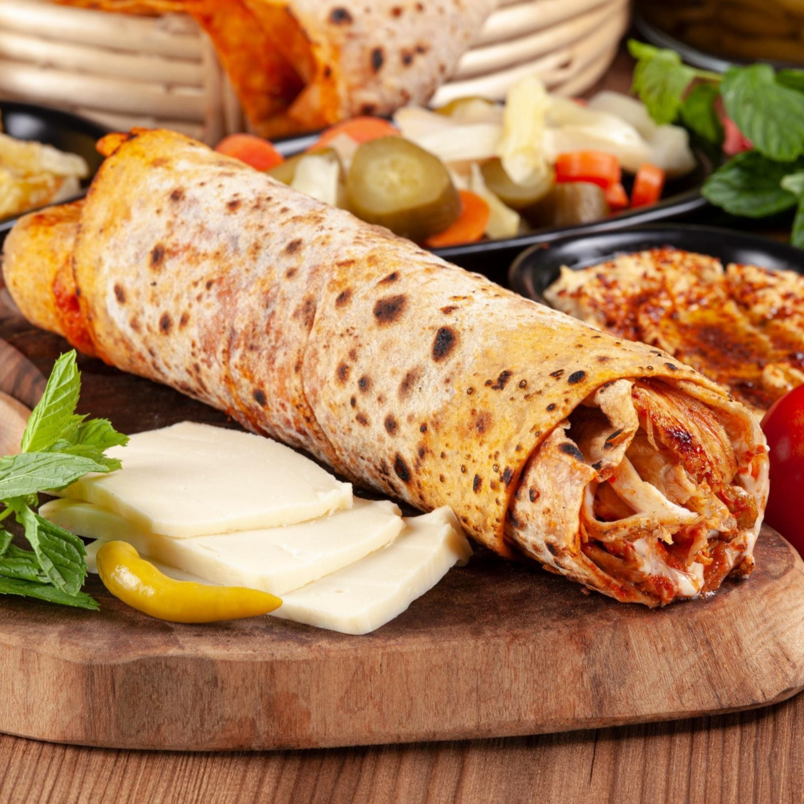 Hatay Usulü Tavuk Döner Dürüm