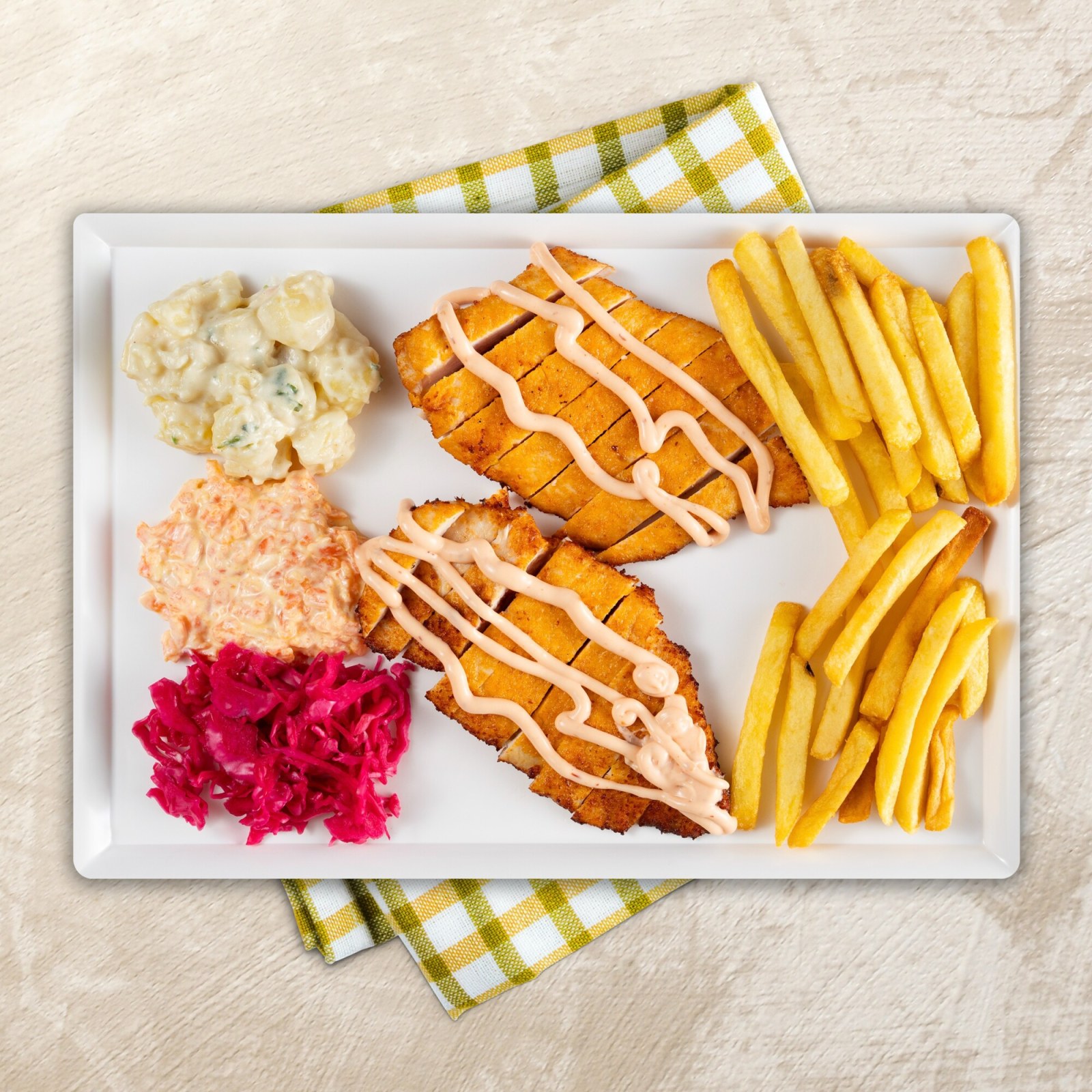 Sriracha Mayo Soslu Schnitzel