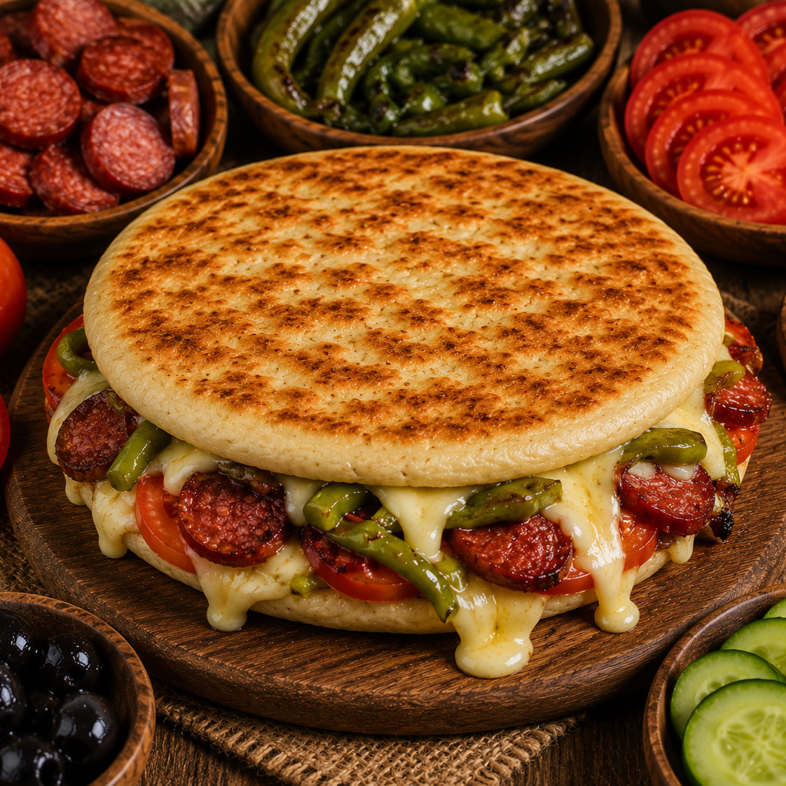 Közde Sebzeli Karışık Bazlama Tost