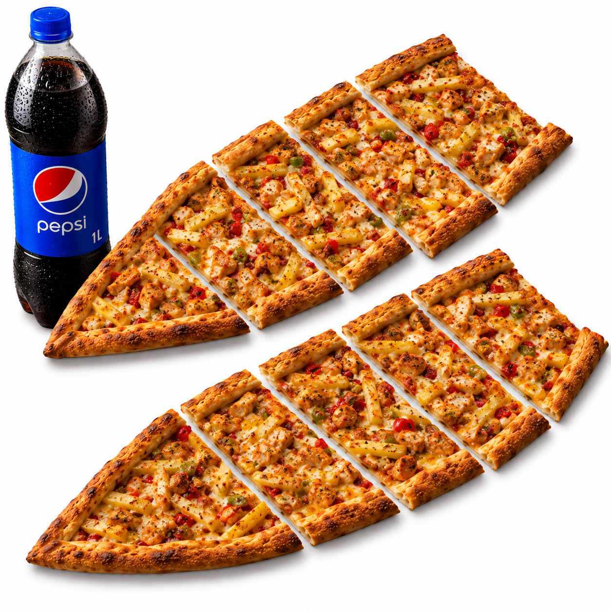 🍗🥔 2 Adet Tavuklu Patatesli Pide + Kola (1 L)