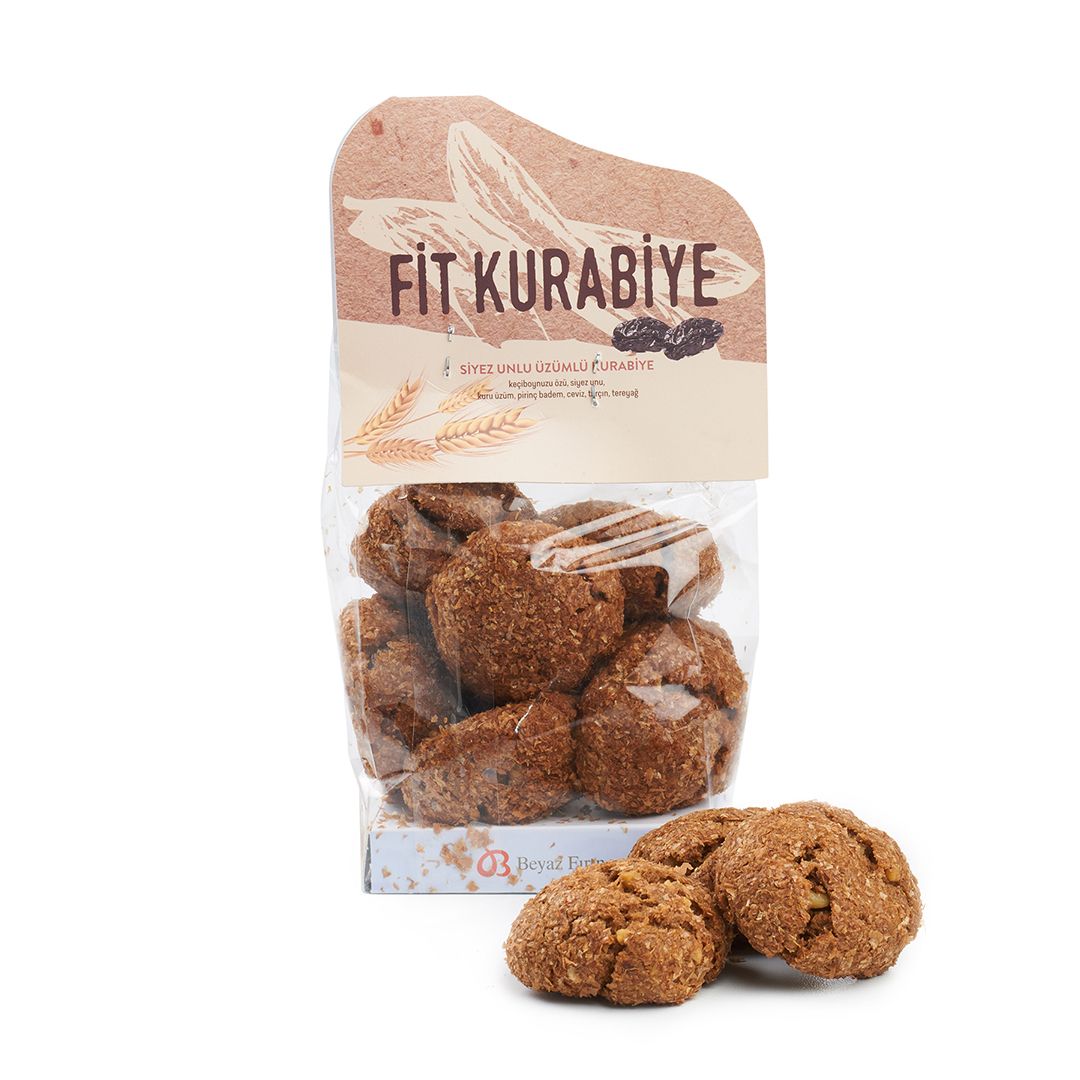 Siyez Unlu Kepekli Üzümlü Fit Kurabiye