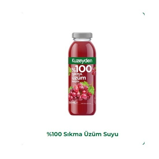 Kuzeyden %100 Sıkma Üzüm Suyu (250 ml)
