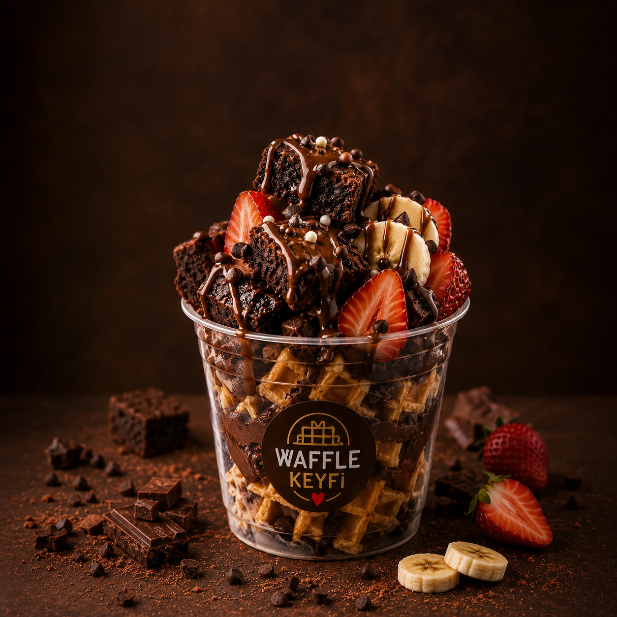 Brownie Bomb Bardak Waffle