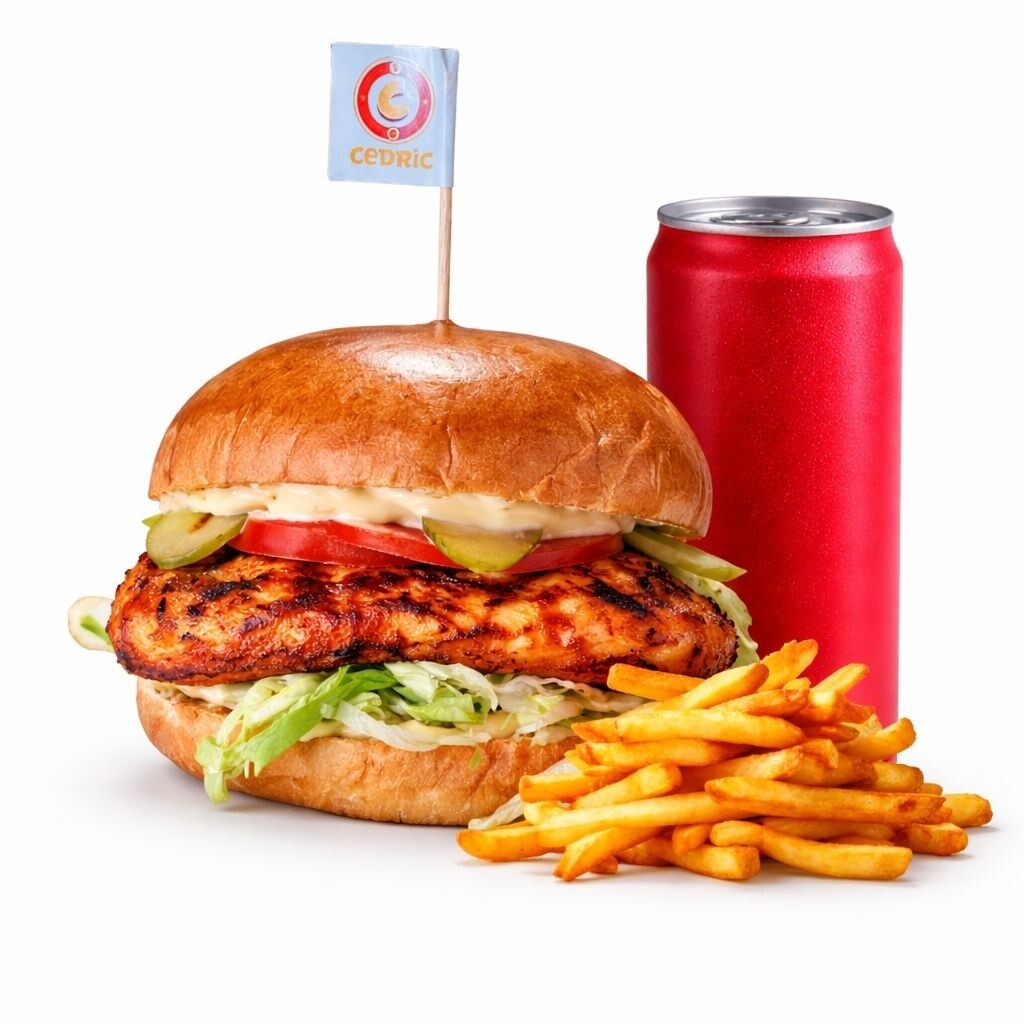 Cedrıc Chicken Burger(4lü soğan halkası hediye)