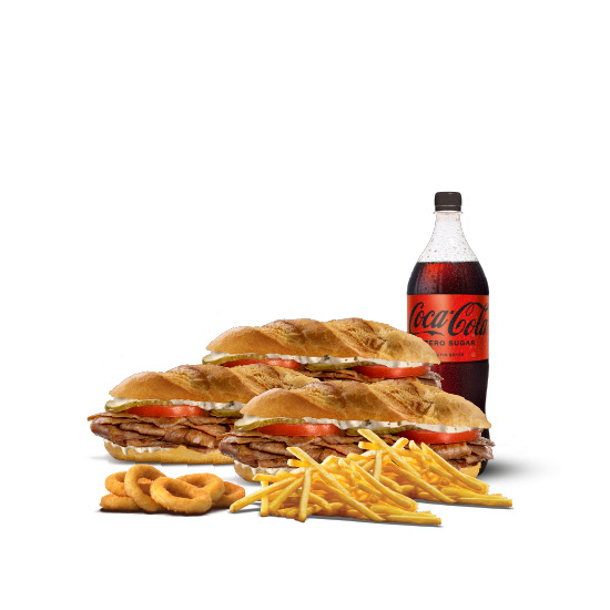 3'lü Eko Baget Et Döner Menü