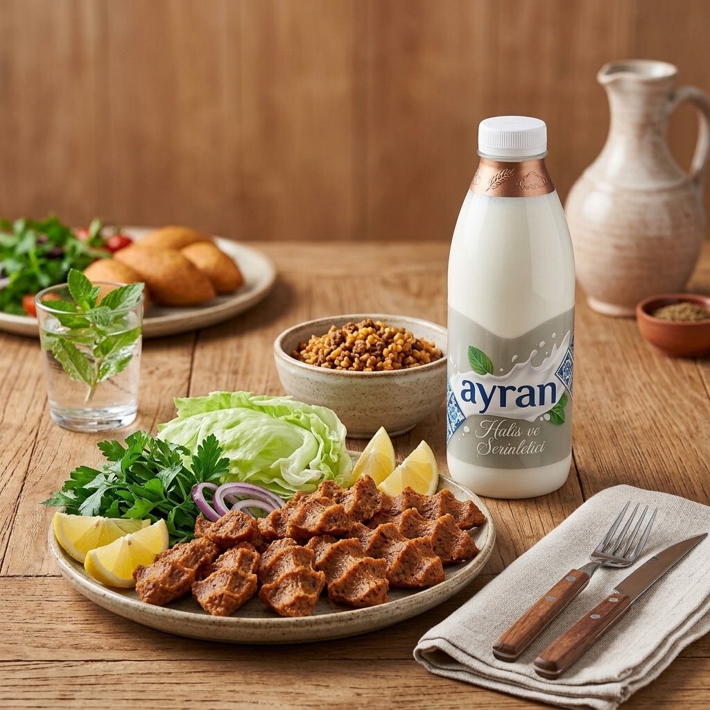 Çiğ Köfte (1 kg.) + Ayran (1 Lt.)