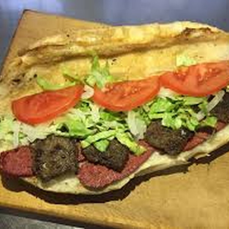 Tam ekmek karışık köfte sucuk+ayran
