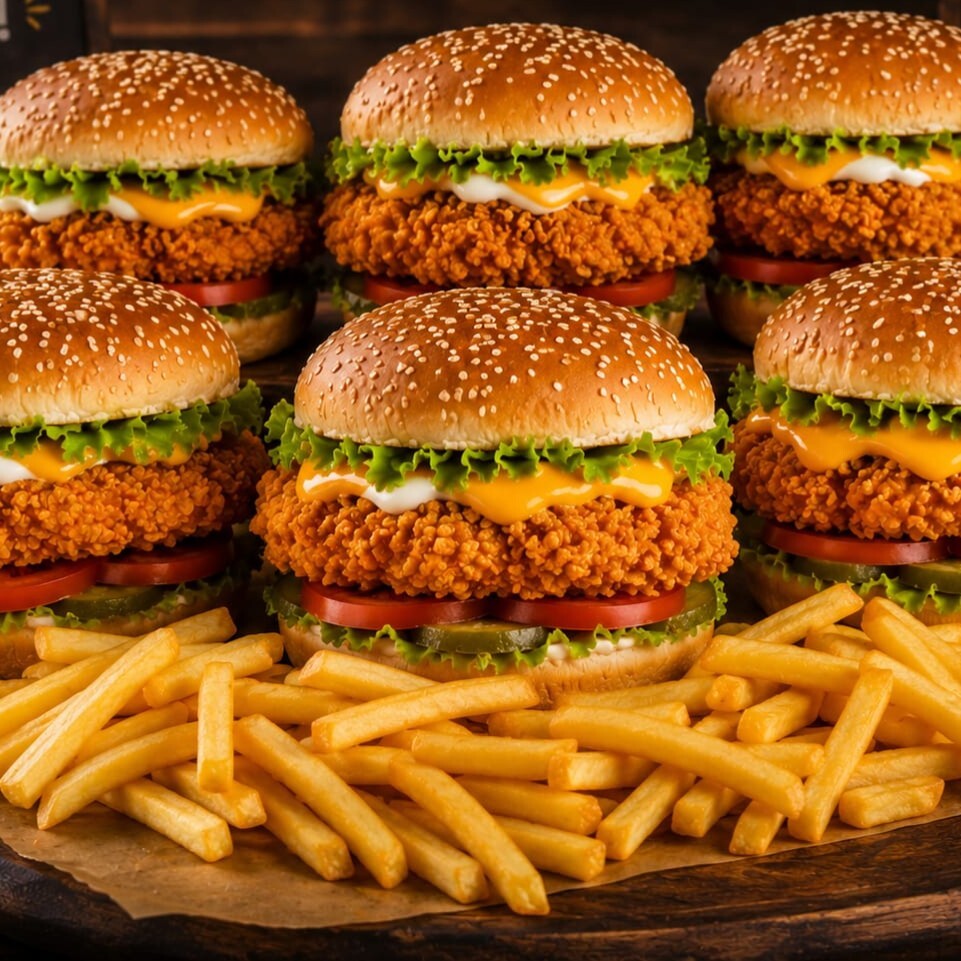 6'lı Tavuk Burger Kızartma