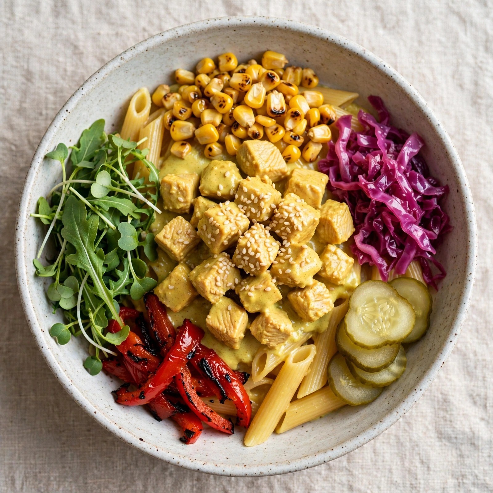 Körili Asya Usulü Penne Bowl