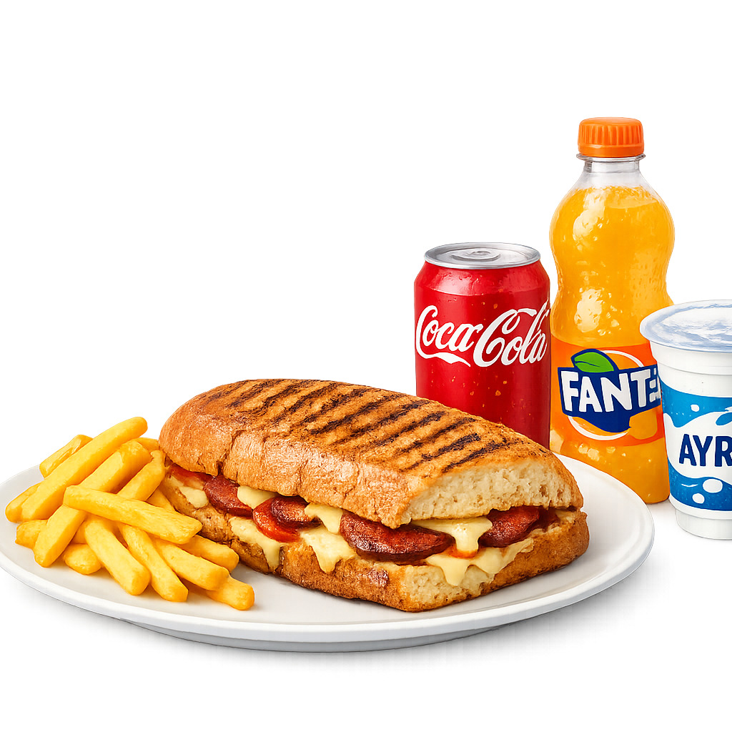 Sanayi Tost + Patates Kızartması + İçecek