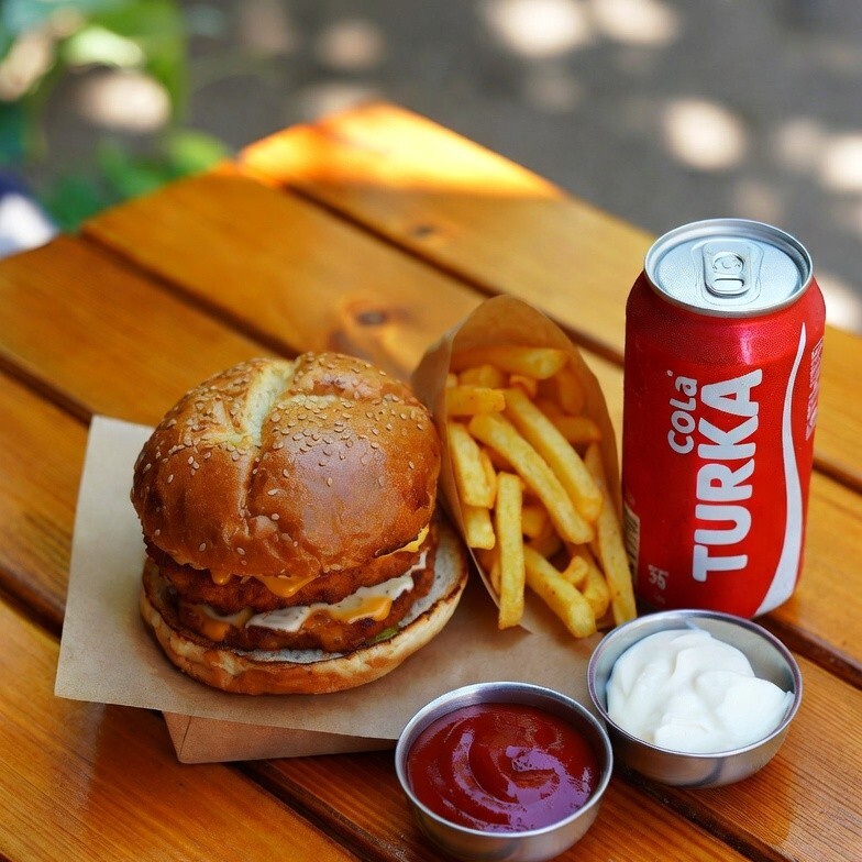 Duble Tavuk Burger Menü