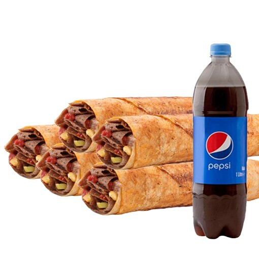 5'li Et Döner Dürüm (Medium) Menü