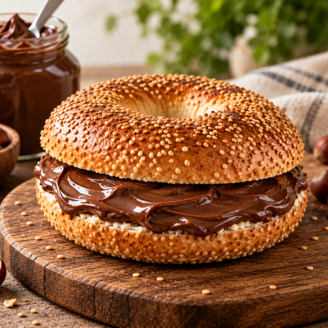 Nutellalı Bagel Sandviç
