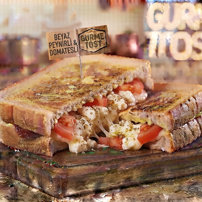 Beyaz Peynirli Domatesli Tost