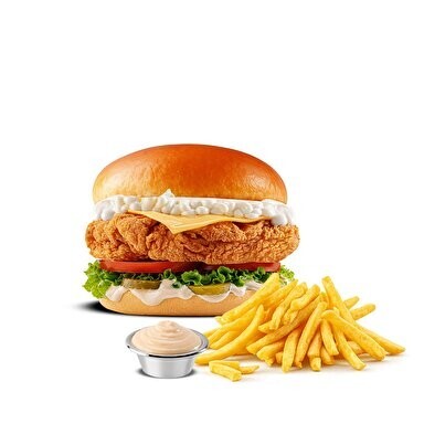 Creamy Garlic Burger + Çıtır Patates Kızartması